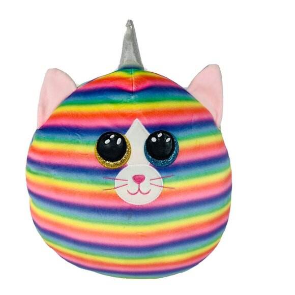 Rainbow Caticorn Plush Pillow Heather The Unicorn Cat Stuffed Animal Soft Squish - Picture 2 of 12